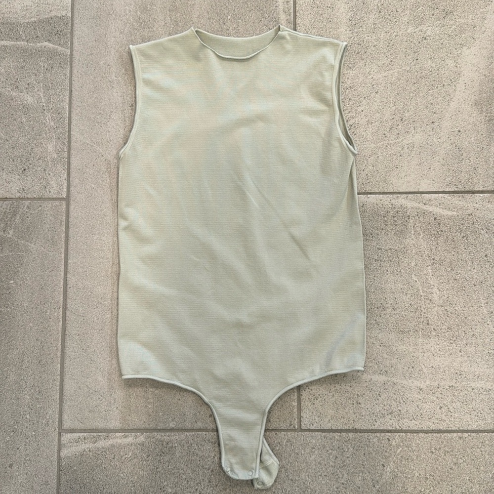 Skims Sage Green Tank Bodysuit, Sz S/M